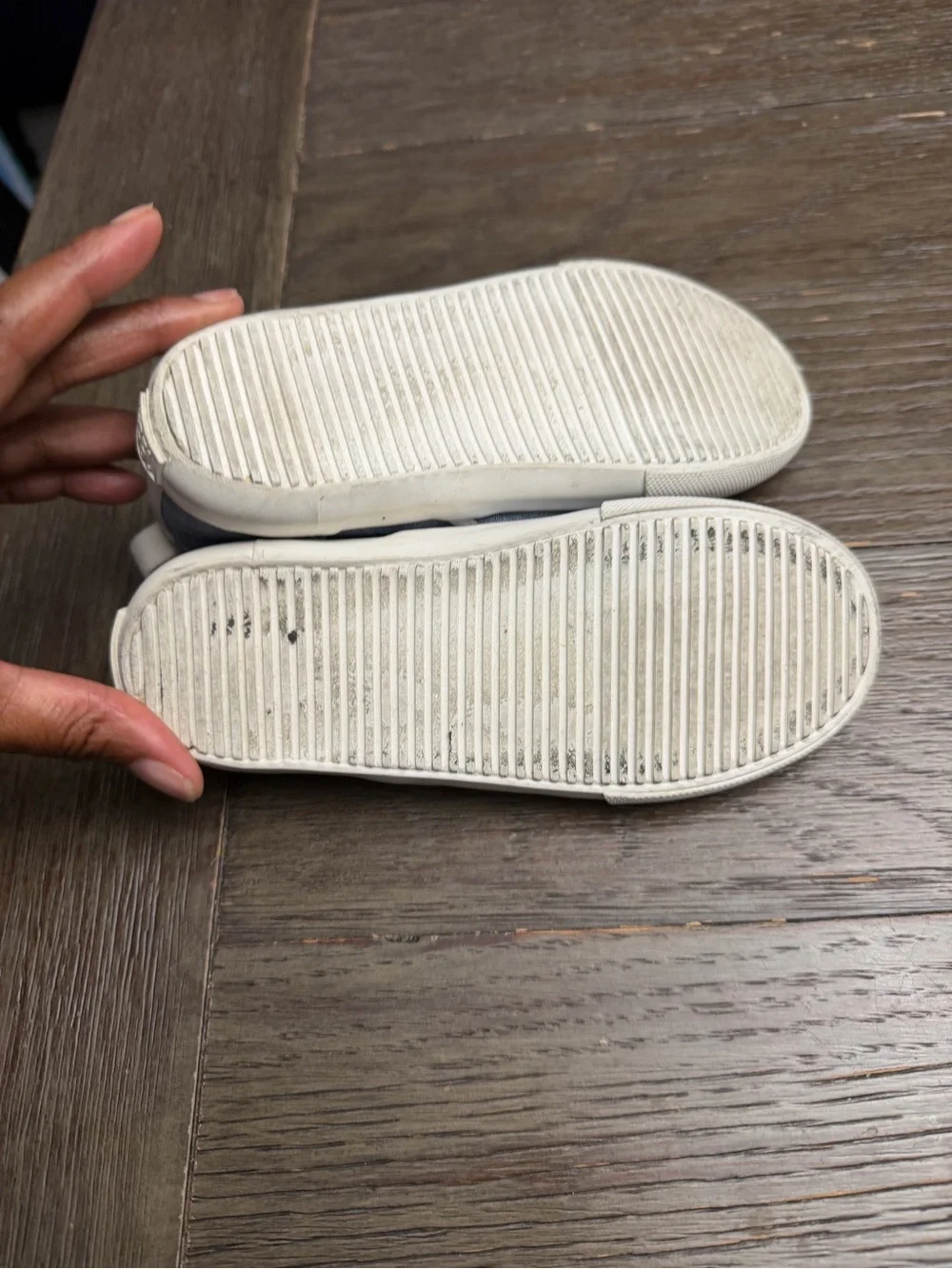 Old Navy Blue Slip-On Floral Canvas Sneakers for Kids 11